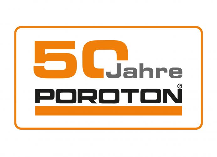 Seit 50 Jahren steht die Marke Poroton für Innovationen bei Ziegelwandbaustoffen. <i>Grafik: Deutsche Poroton</i>