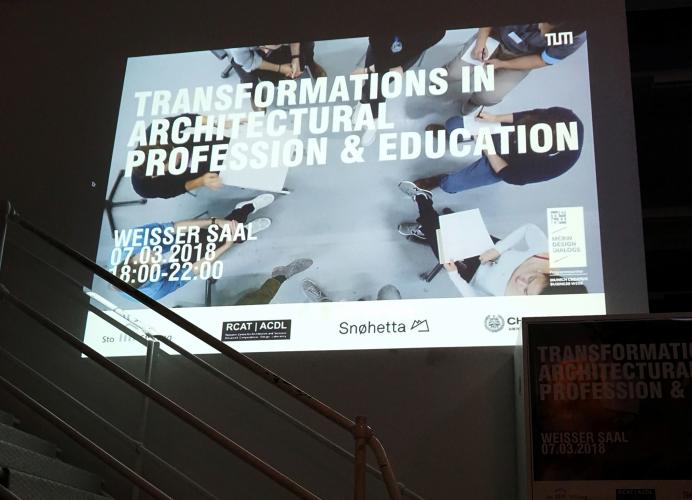 Die Sto-Stiftung startet ein Gastprofessur-Programm mit der TU München. Der Workshop Transformations in Architectural Profession and Education an der TUM bildete dafür den programmatischen Auftakt. <i>Foto: Sto-Stiftung / TUM, 2018</i>
