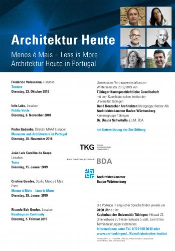 Am 23. Oktober startet die Vortragsreihe „Architektur Heute“ mit einem Vortrag von Frederico Valsassina. <i>Foto: Universität Tübingen</i>